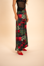 The Clash Of The Tartans | Tartan Patchwork Plaid Wide Leg Pants - Shinesty