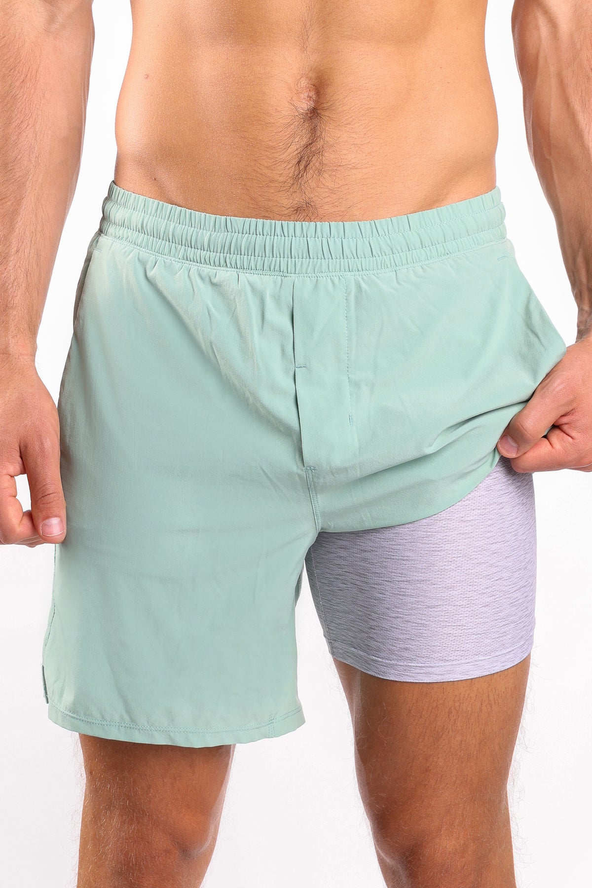 The Concrete Jungle | Sage Ball Hammock® 7 Inch Athletic Shorts - Shinesty