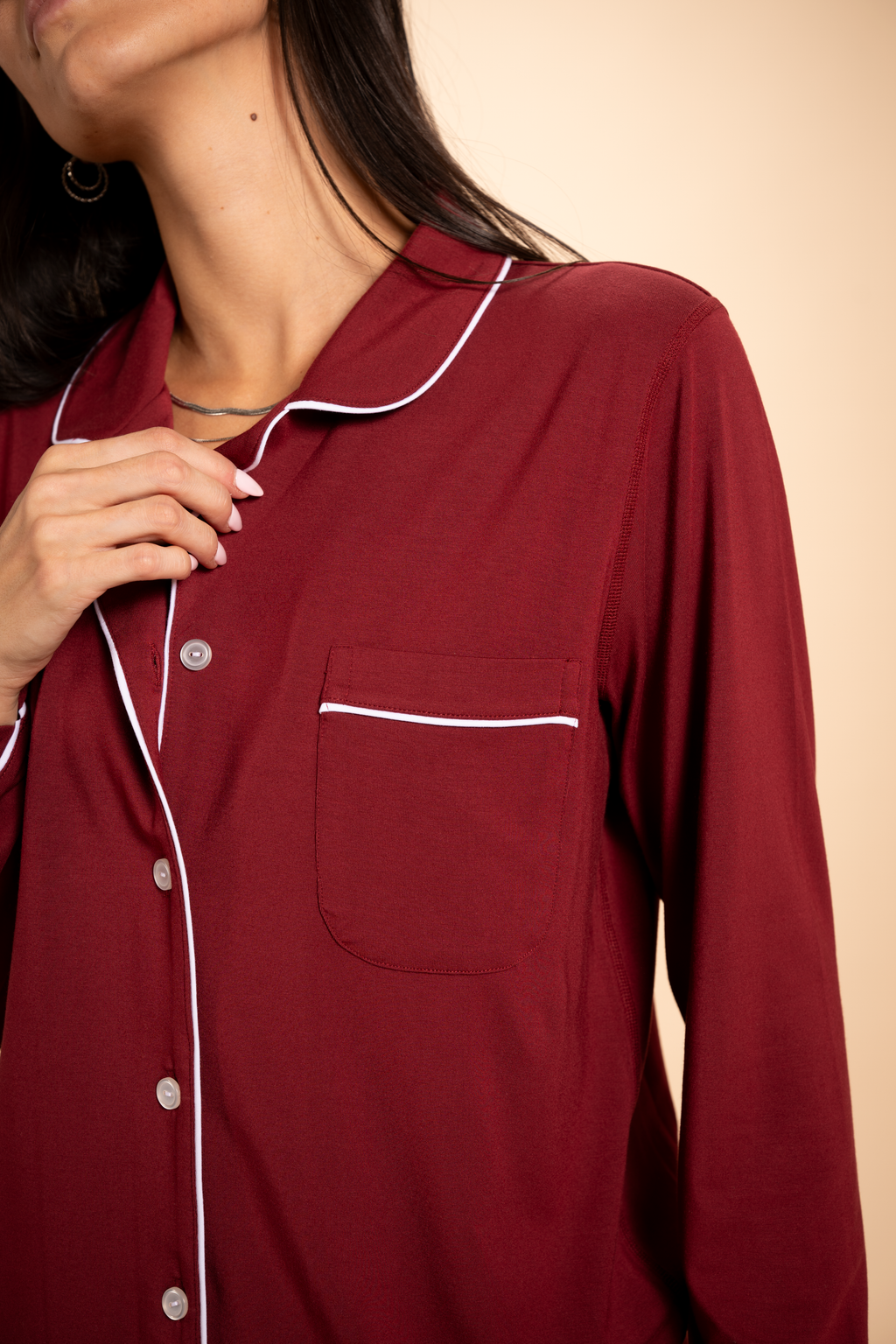The Cranberry Cocktail | Crimson SleepDeep™ Women’s Long Sleeve Pajama Set - Shinesty