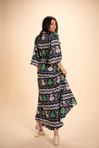 The Eggnog Aficionado | Snowman Fair Isle Long Sleeve Dress - Shinesty