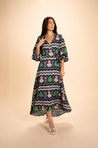 The Eggnog Aficionado | Snowman Fair Isle Long Sleeve Dress