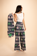 The Eggnog Aficionado | Snowman Fair Isle Notch Collar Lined Blazer - Shinesty