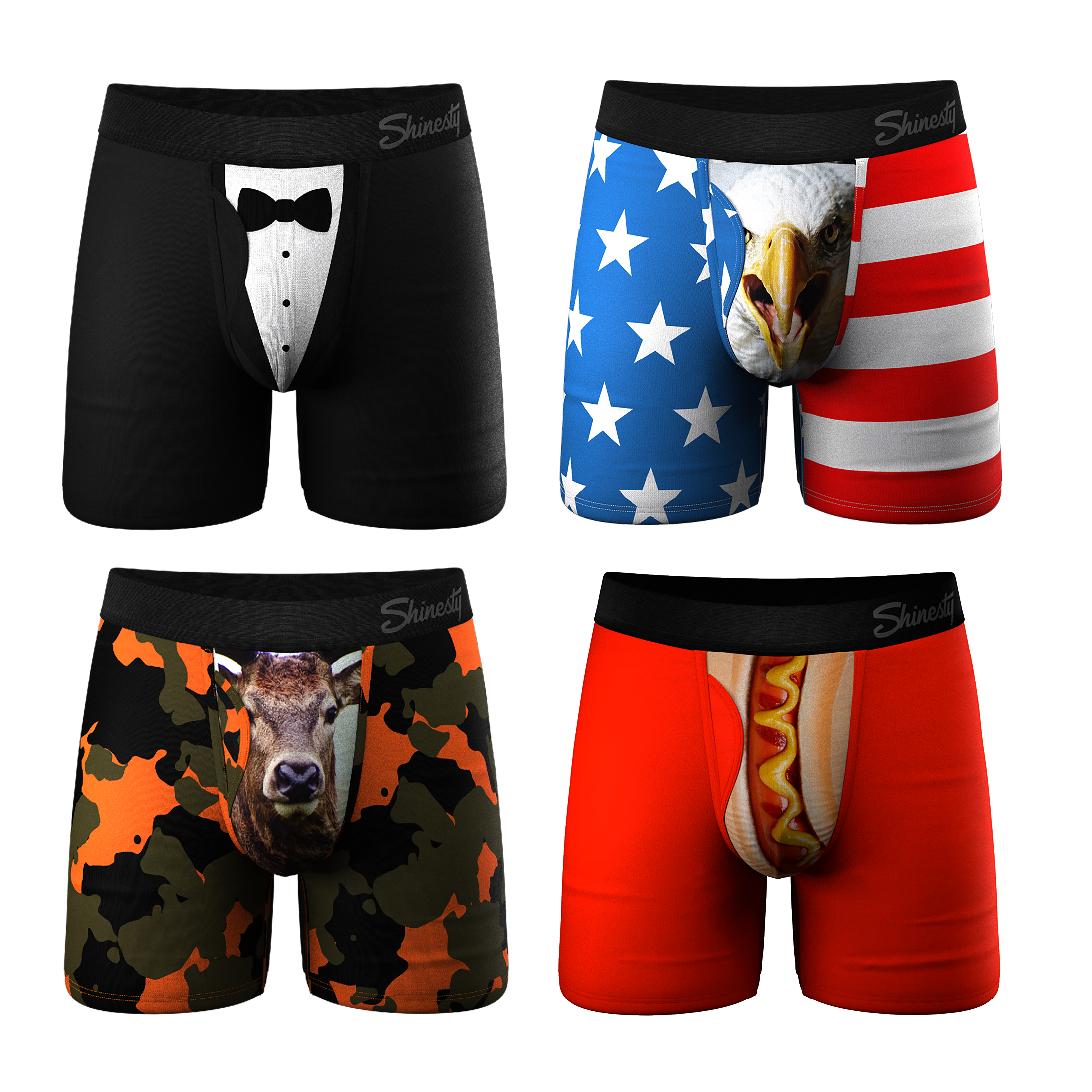 The Gentlemans Choice | Best Sellers Ball Hammock® Pouch Underwear With Fly 4 Pack - Shinesty