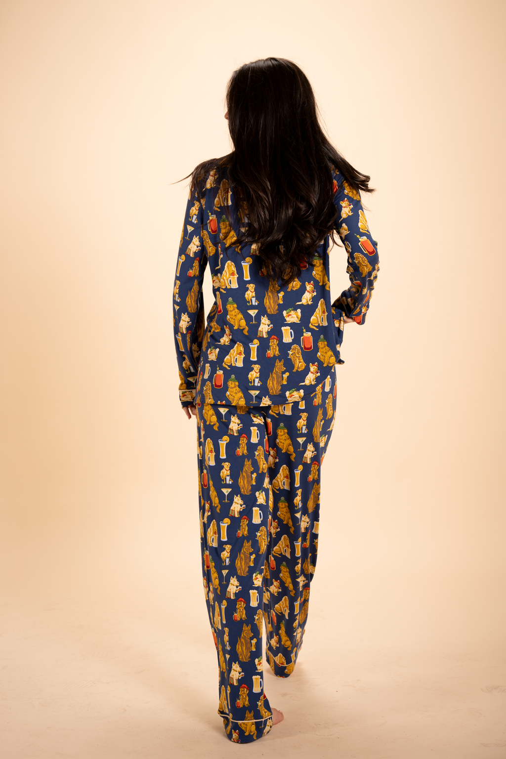 The Hair Of The Dog | Dogs & Drinks SleepDeep™ Women’s Long Sleeve Pajama Set - Shinesty