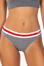 The Koala Camo | Dark Heather Grey Modal Bikini Underwear with Waistband - Shinesty
