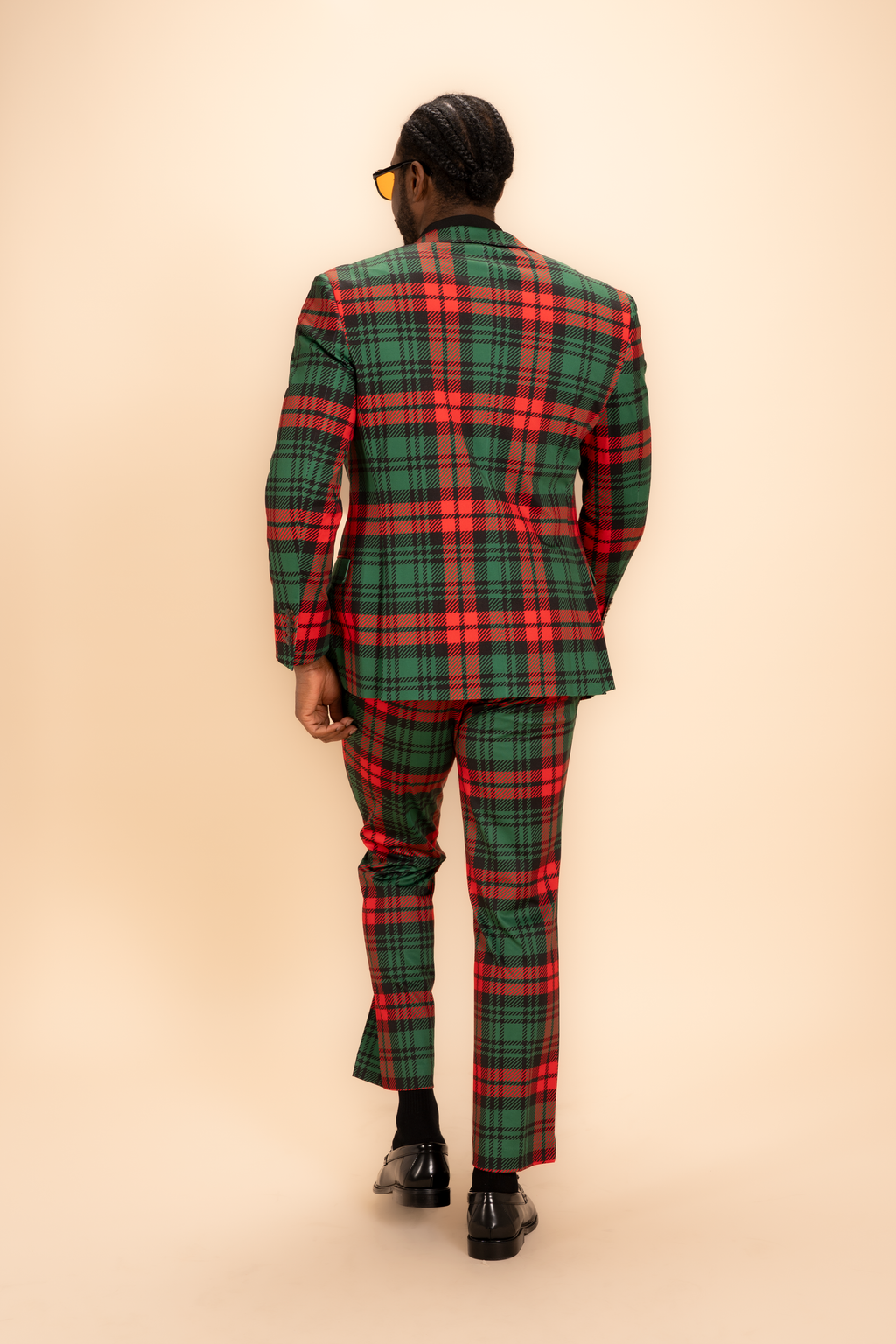 The Lincoln Log Love Daddy | Men's Green Plaid Christmas Men's Novelty Suit