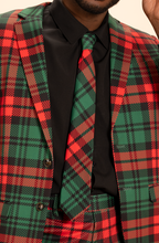 The Lincoln Log Love Daddy | Men's Green Plaid Christmas Men's Novelty Suit