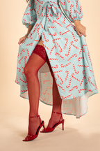 The Peppermint Pimp Canes | Candy Cane Long Sleeve Dress - Shinesty