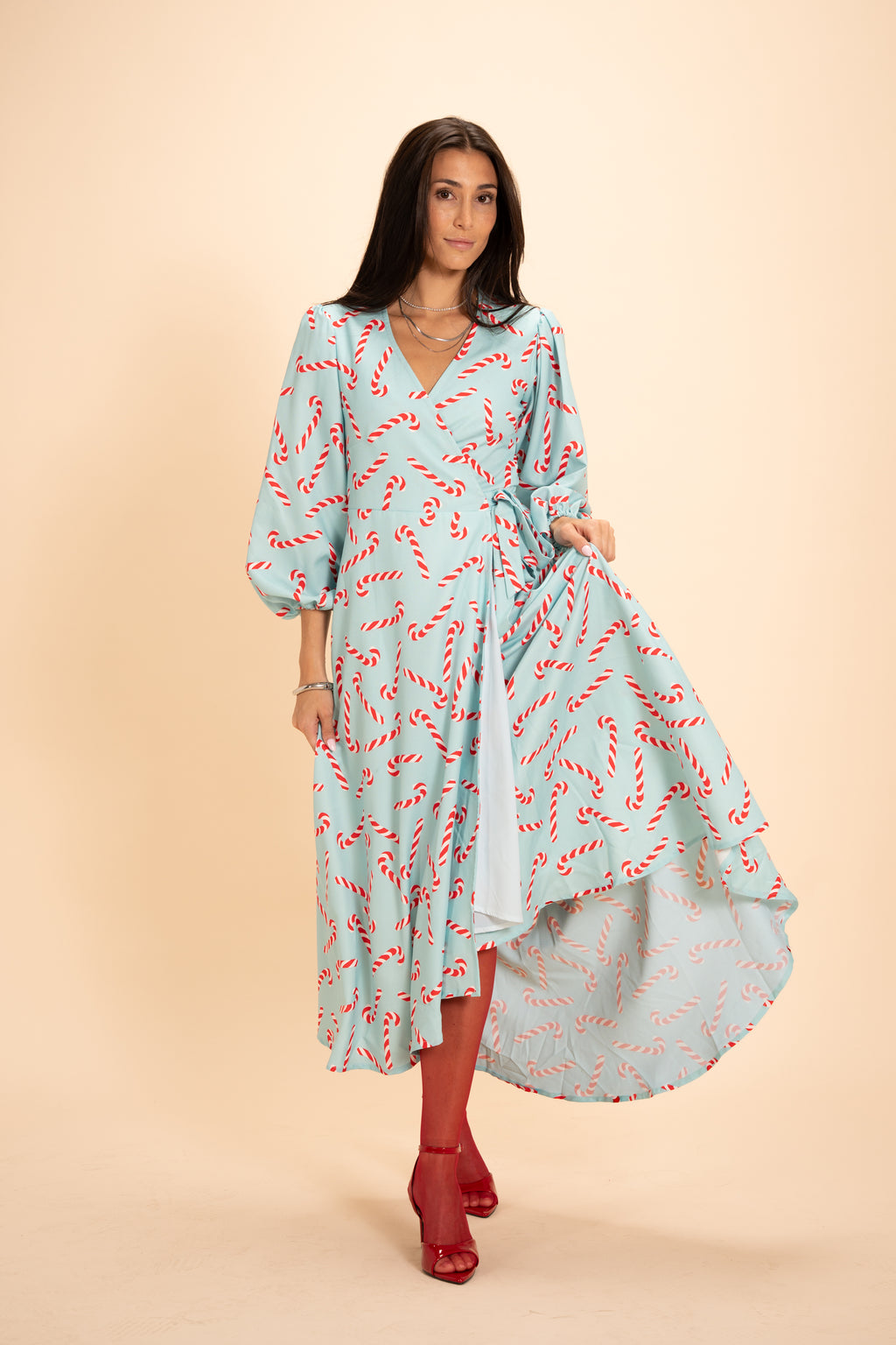 The Peppermint Pimp Canes | Candy Cane Long Sleeve Dress