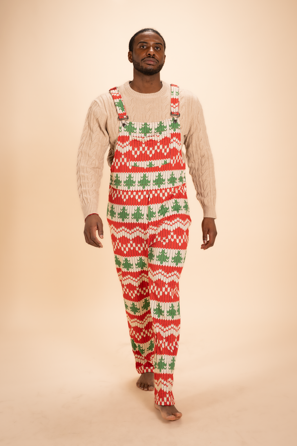 The Red Ryder | Fair Isle Knit Print Men's Straight Leg Pajamarall