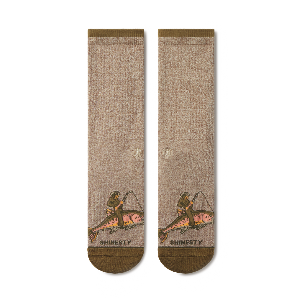 The Rowdy Angler | Fish Cowboy Heel Hammock™ Crew Socks - Shinesty