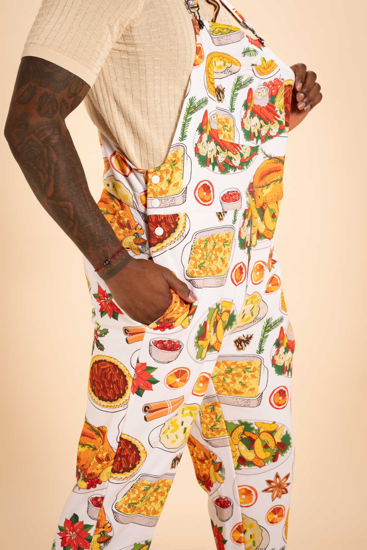 The Spread | White Thanksgiving Men's Straight Leg Pajamarall