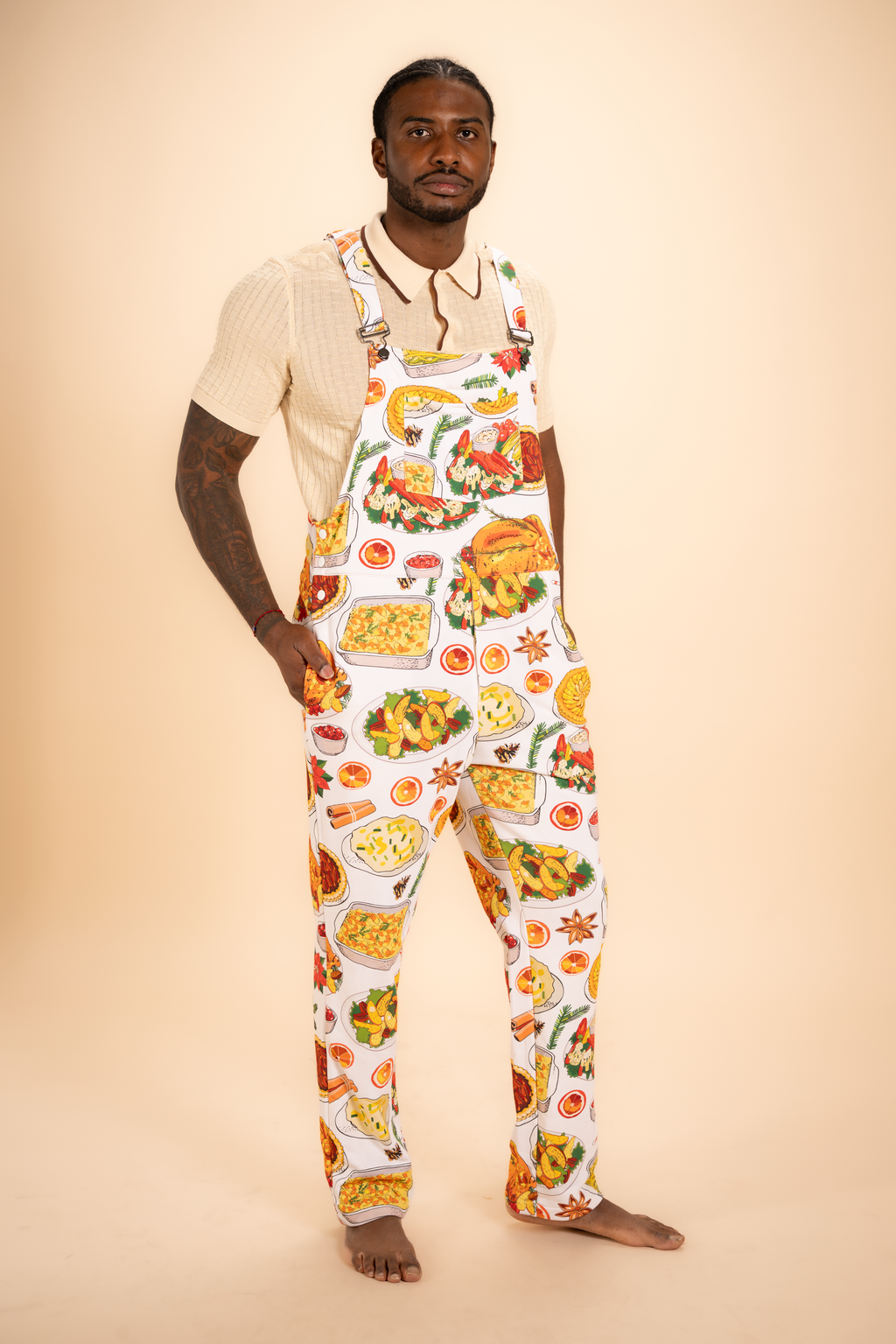The Spread | White Thanksgiving Men's Straight Leg Pajamarall