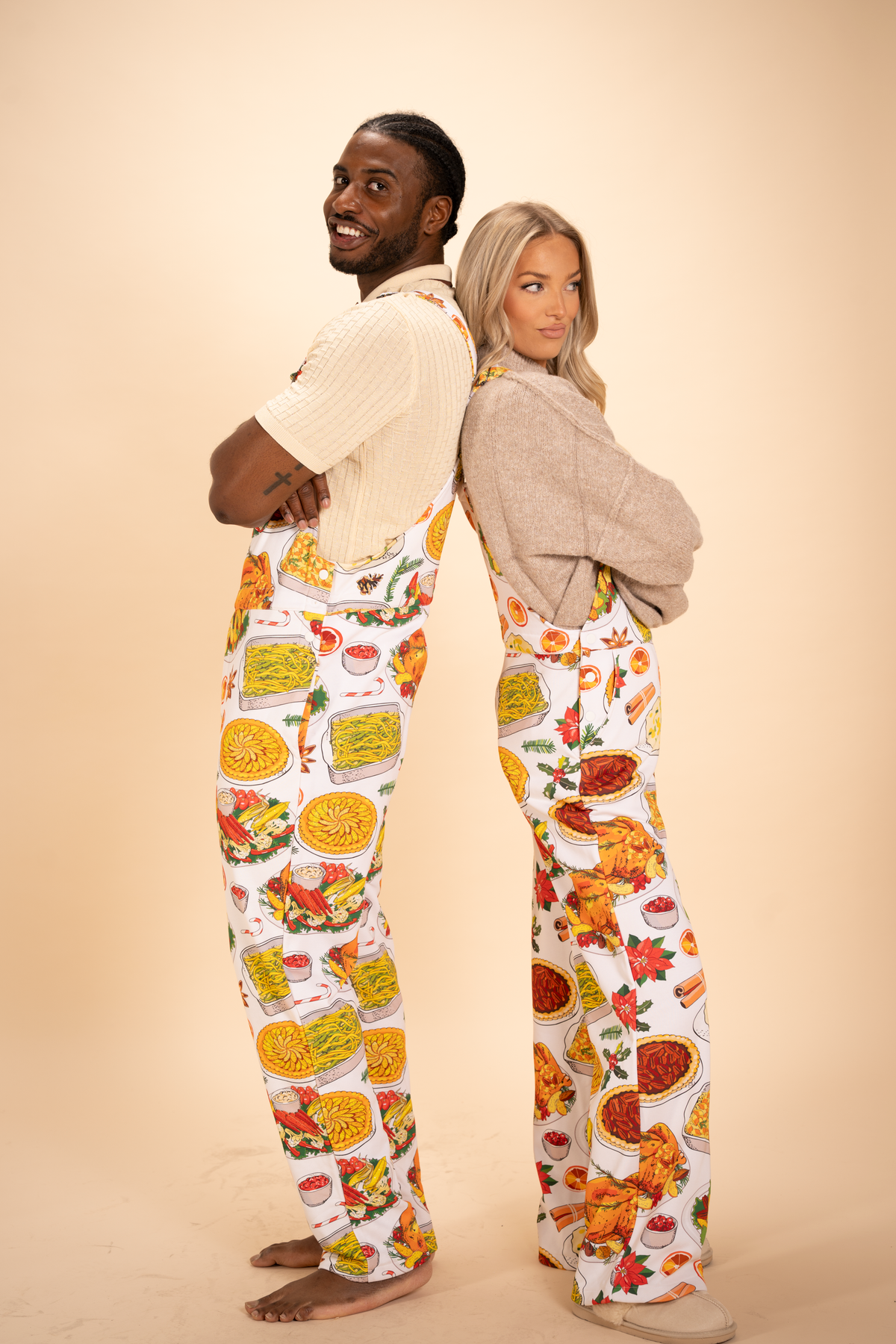 The Spread | White Thanksgiving Men's Straight Leg Pajamarall