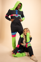 The Steep and Deep | Retro Black Sexy Terry™ Men's Lounge Onesie - Shinesty