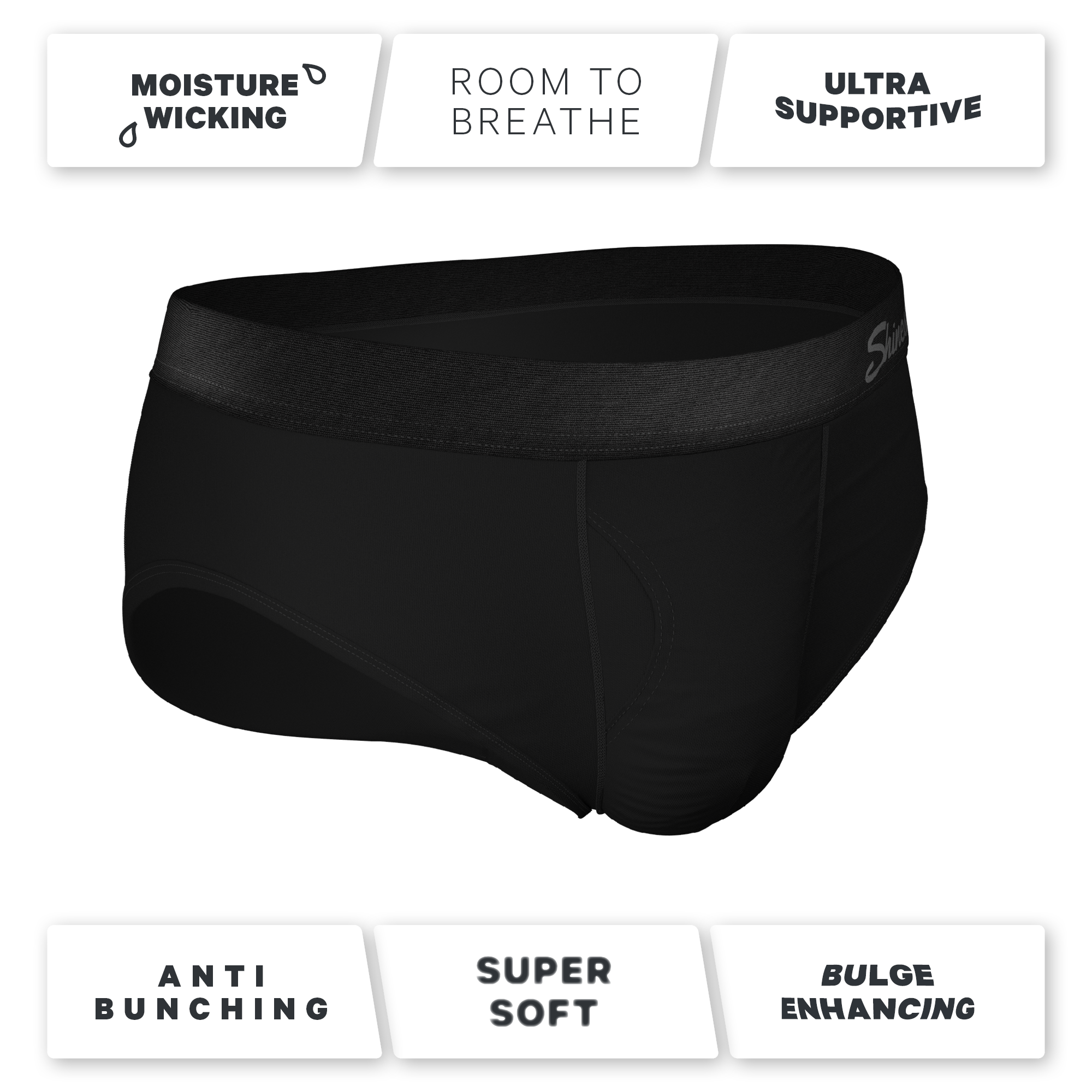 The Threat Level Midnight | Black Ball Hammock® Pouch Underwear Briefs 7 Pack - Shinesty