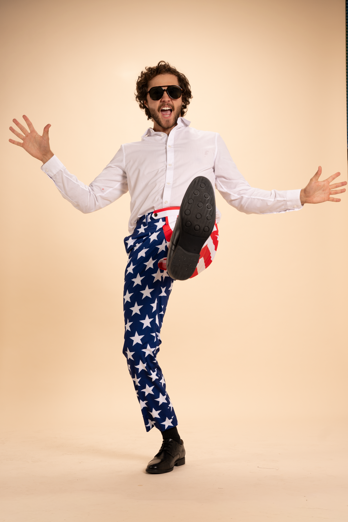 The Tommy J | American Flag Men's Printed Suit Pants - Shinesty