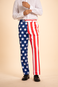 The Tommy J | American Flag Men's Printed Suit Pants - Shinesty