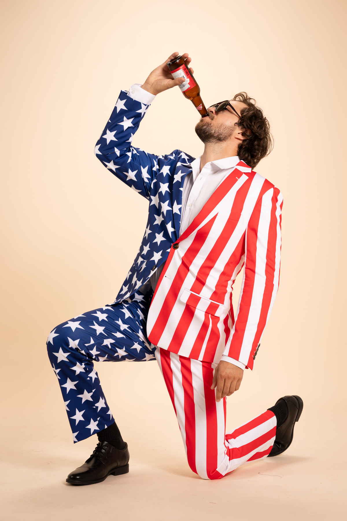 The Tommy J | American Flag Men's Novelty Suit - Shinesty
