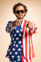 The Tommy J | American Flag Men's Novelty Suit - Shinesty