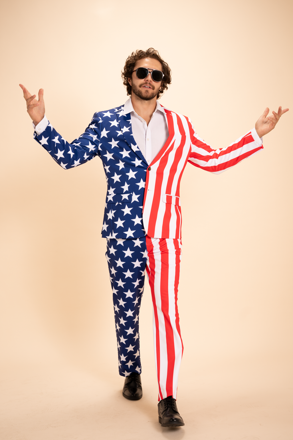 The Tommy J | American Flag Men's Novelty Suit - Shinesty