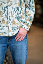 The Trophy | Deer and Geese Chinchilla Soft™ Long Sleeve Stretch Button Up Shirt - Shinesty