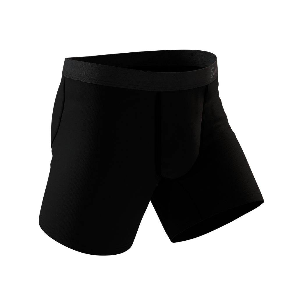 The Threat Level Midnight | Black Fart Proof Ball Hammock® Pouch Underwear - Shinesty