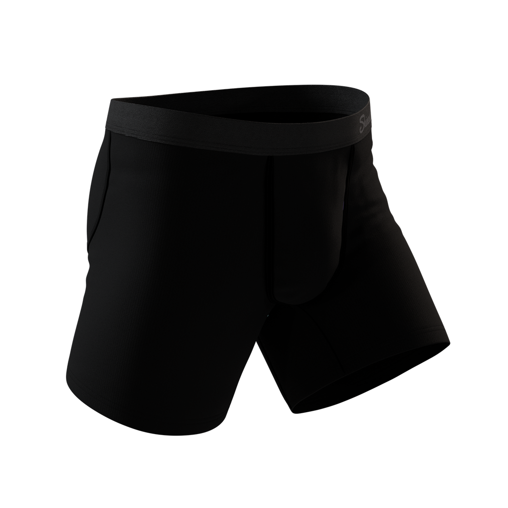 The Threat Level Midnight | Black XTREME Fart Proof Ball Hammock® Boxer - Shinesty