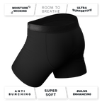 The Threat Level Midnight | Black Ball Hammock® Pouch Underwear With Fly - Shinesty