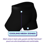The Threat Level Midnight | Black Cooling Ball Hammock® Underwear With Fly 3 Pack - Shinesty