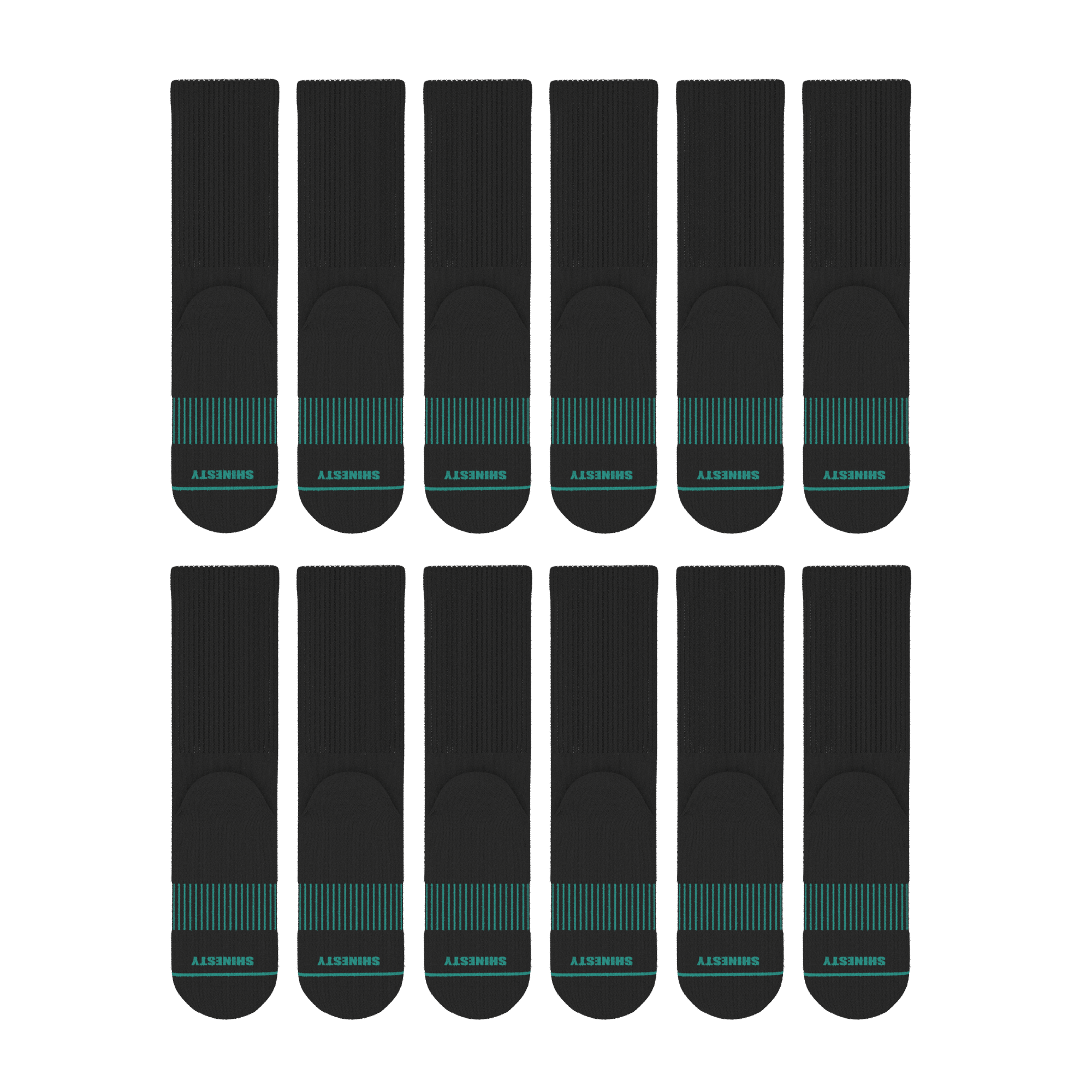 The Threat Level Midnight | Heel Hammock™ Crew Socks 12 Pack - Shinesty