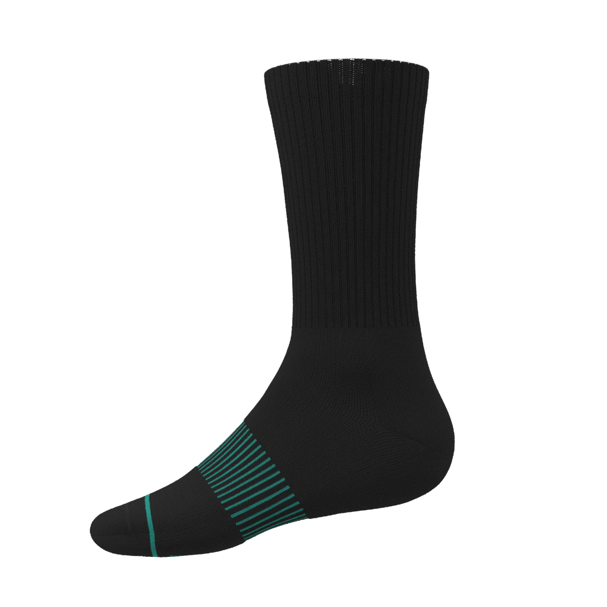 The Threat Level Midnight | Black Stay Weird Heel Hammock™ Crew Socks - Shinesty