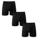 The Threat Level Midnight | Black Cooling Ball Hammock® Underwear With Fly 3 Pack - Shinesty