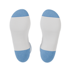 The Tickler | Powder Blue Stripe Heel Hammock™ Quarter Crew Socks - Shinesty