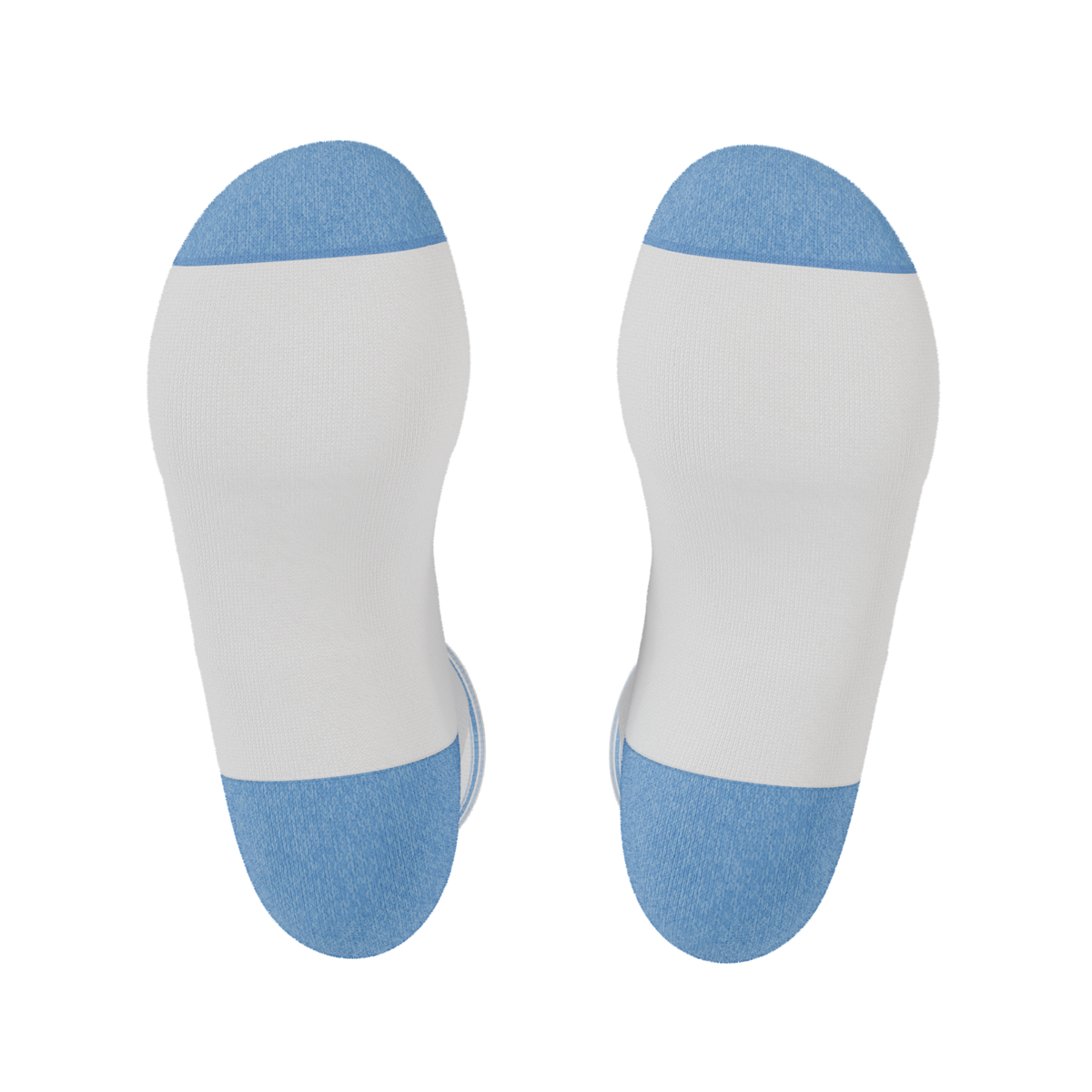 The Tickler | Powder Blue Stripe Heel Hammock™ Quarter Crew Socks - Shinesty