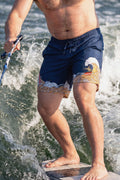 The Tidal Lager | Beer Surfer Ball Hammock® Pouch 8" Swim Trunks - Shinesty