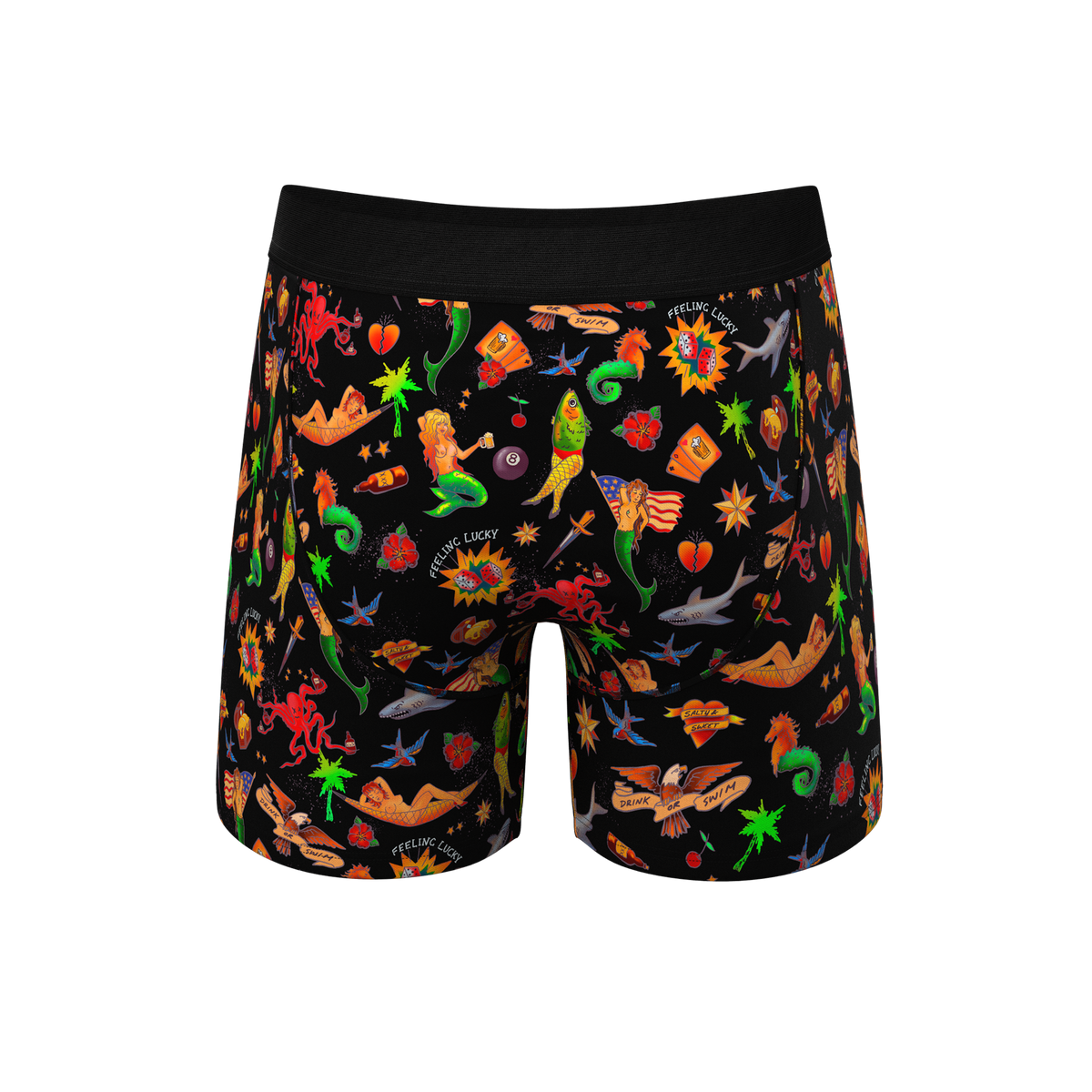 The Tight Ship | Sailor Tattoos Ball Hammock® Pouch Underwear With Fly - Shinesty