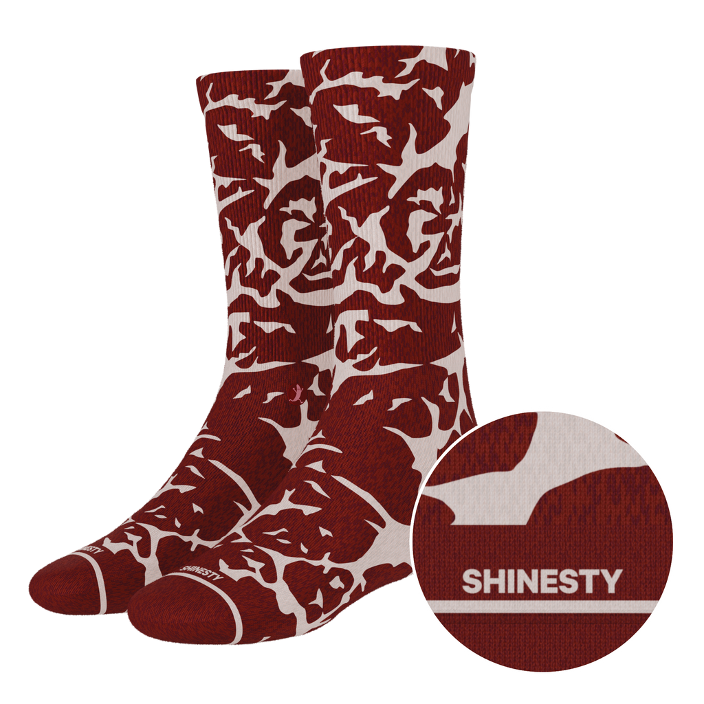 The Tomahawk | Marbled Meat Heel Hammock™ Crew Socks - Shinesty