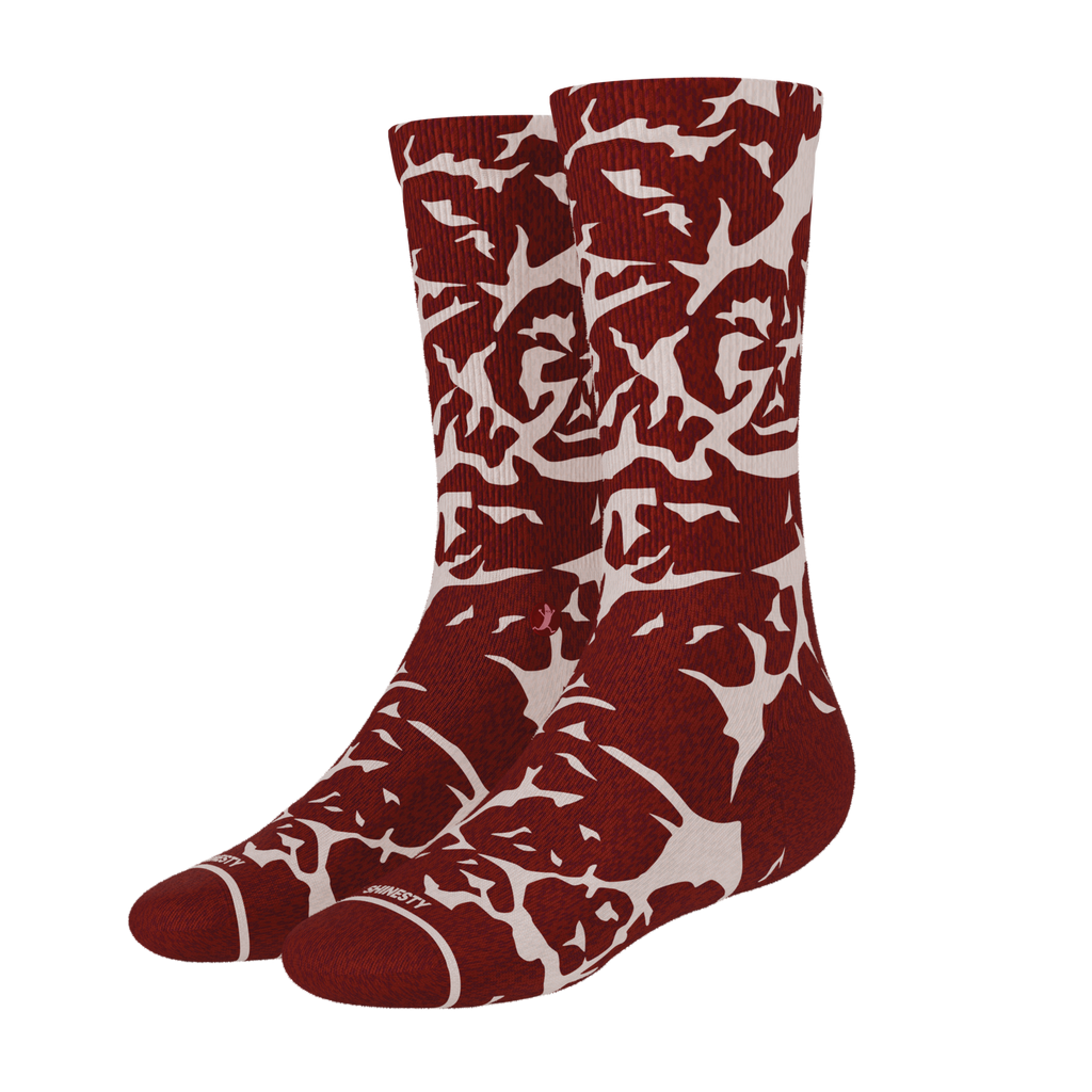 The Tomahawk | Marbled Meat Heel Hammock™ Crew Socks - Shinesty