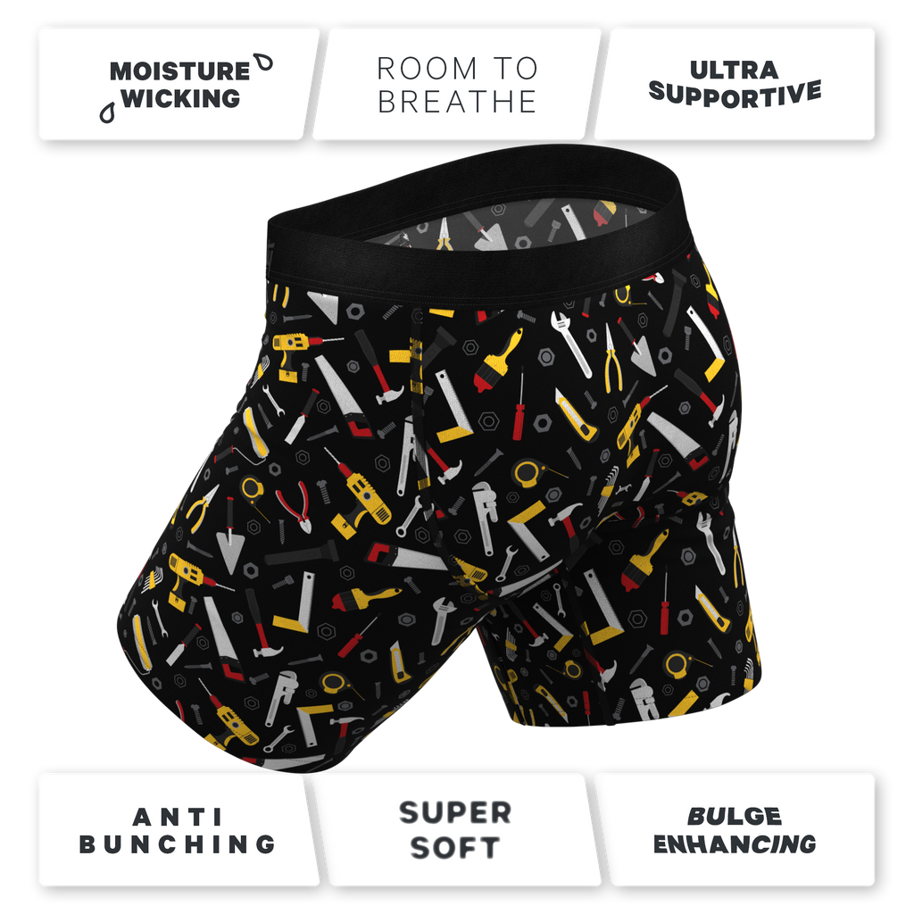 The Tool Belt | Hammer and Tools Ball Hammock® Boxer - Long Leg - Shinesty