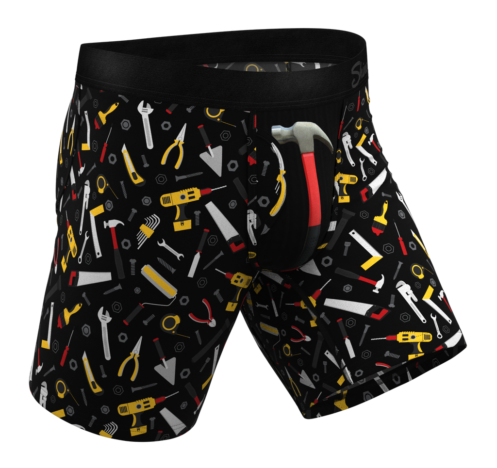 The Tool Belt | Hammer and Tools Ball Hammock® Boxer - Long Leg - Shinesty
