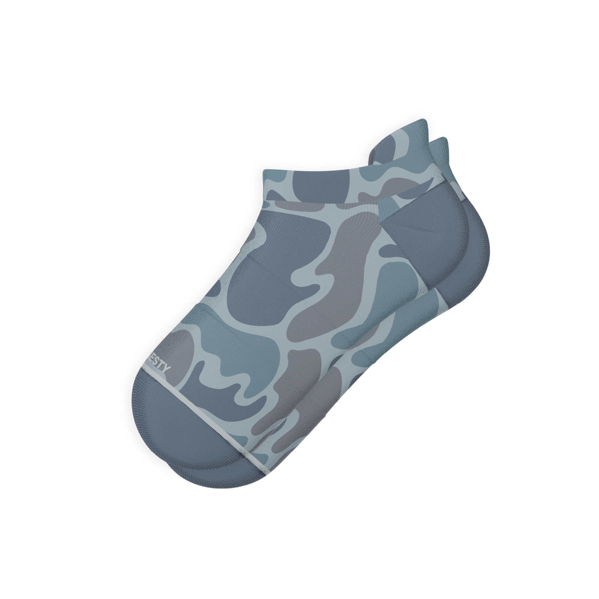 The Trail Runner | Tonal Grey Camoflauge Heel Hammock™ Ankle Socks - Shinesty