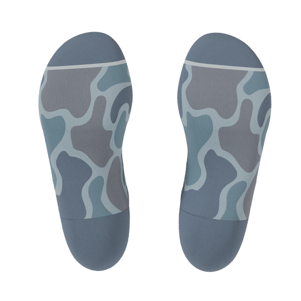 The Trail Runner | Tonal Grey Camoflauge Heel Hammock™ Ankle Socks - Shinesty