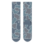 The Trail Runner | Tonal Grey Camoflauge Heel Hammock™ Crew Socks - Shinesty
