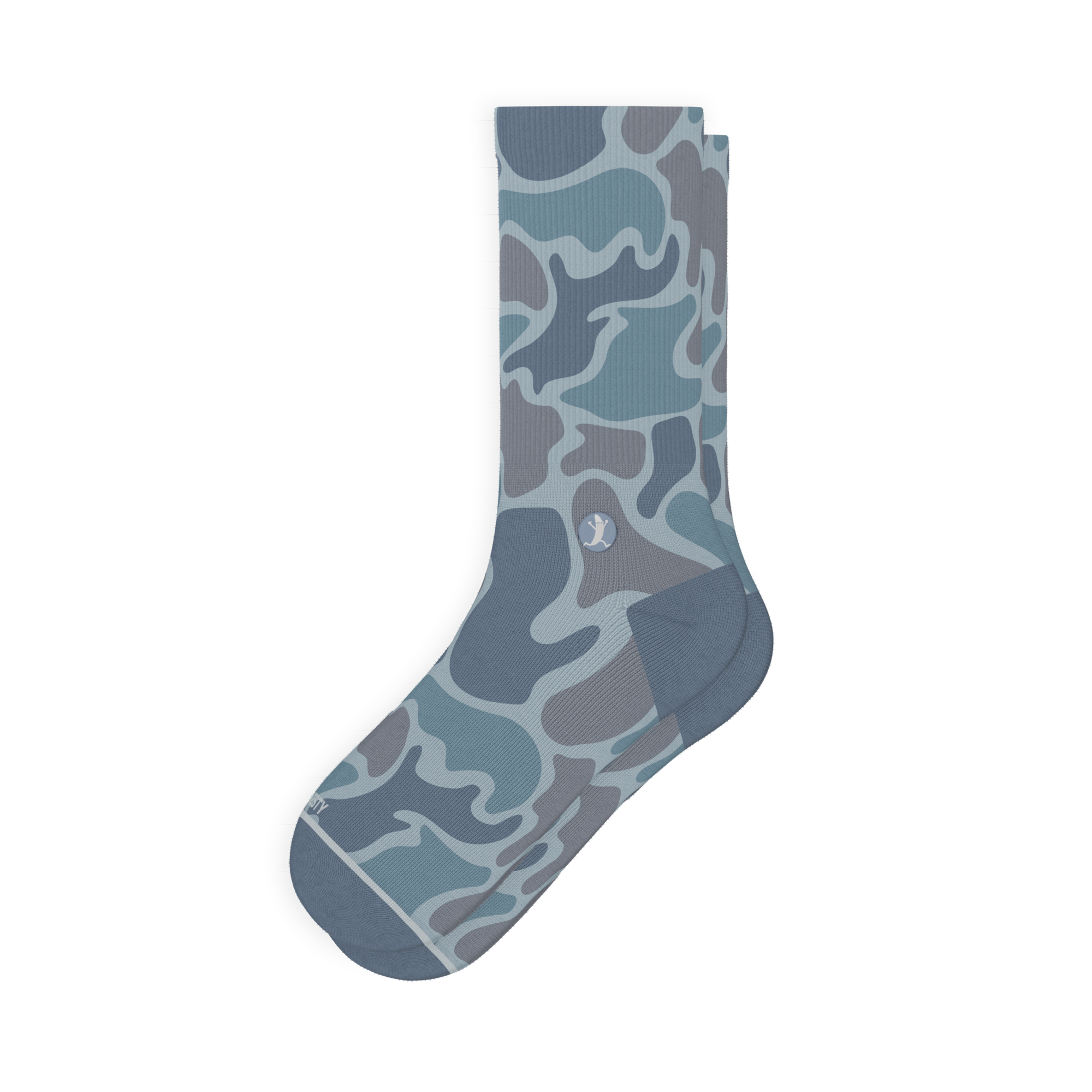 The Trail Runner | Tonal Grey Camoflauge Heel Hammock™ Crew Socks - Shinesty