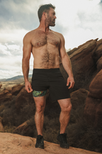 The Tribal Council | Grey Tonal Island Block Ball Hammock® 5 Inch Athletic Shorts - Shinesty