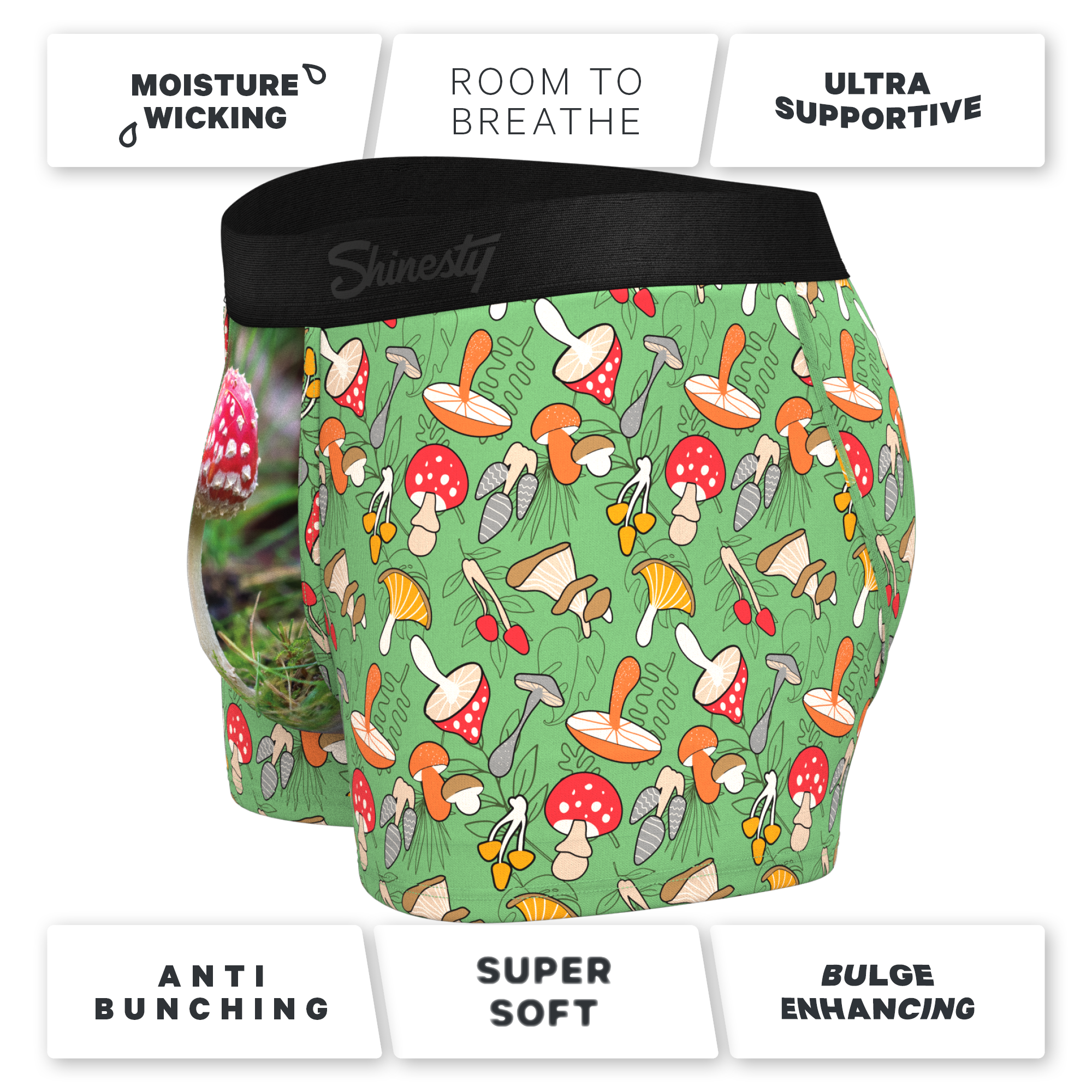 The Trip Advisor | Mushroom Ball Hammock® Pouch Trunks Underwear - Shinesty