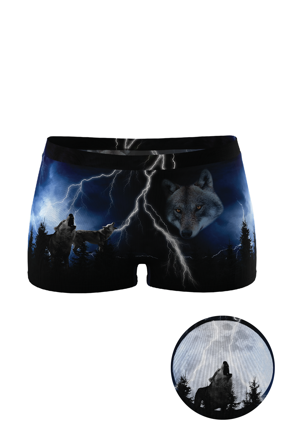 The Truck Stop Classic | Gas Station Wolf Modal Boyshort Underwear - Shinesty