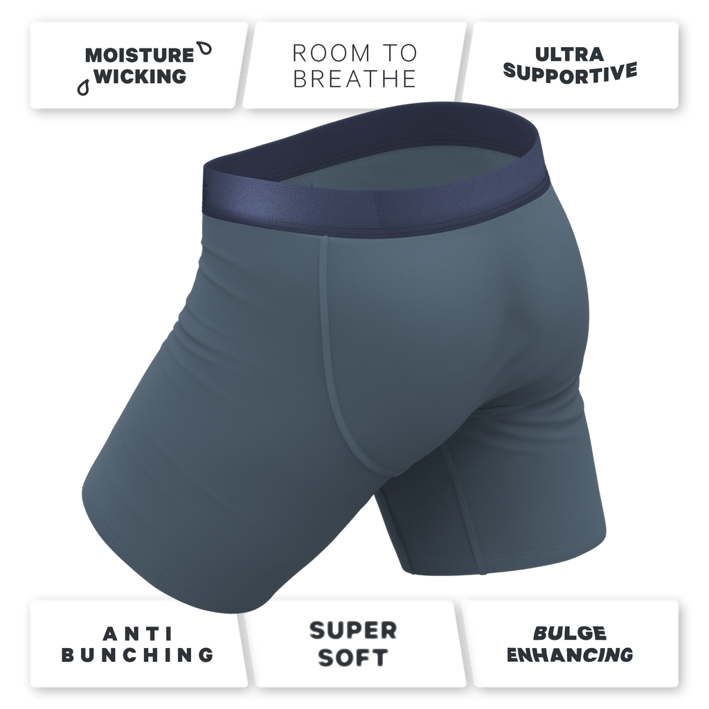 The Wake In The Lake | Tonal Teal Ball Hammock® Boxer - Long Leg - Shinesty