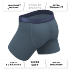 The Wake In The Lake | Tonal Teal Ball Hammock® Pouch Underwear - Shinesty
